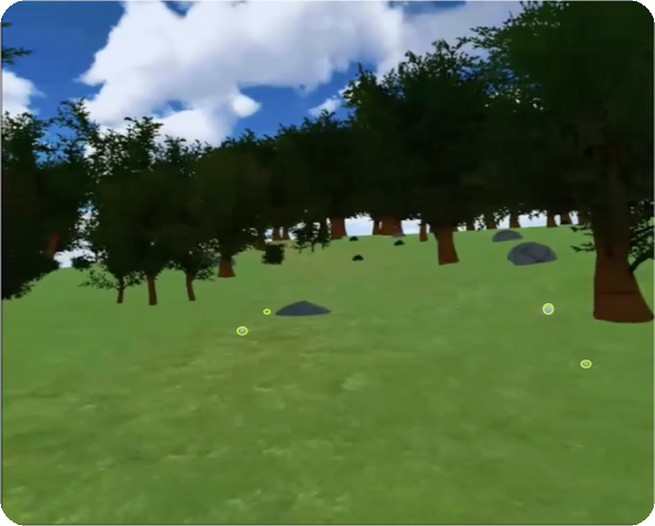 Optional markers in a virtual landscape