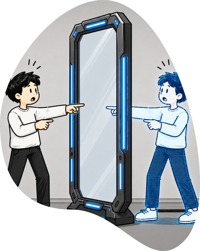 Self Clones product concept screens