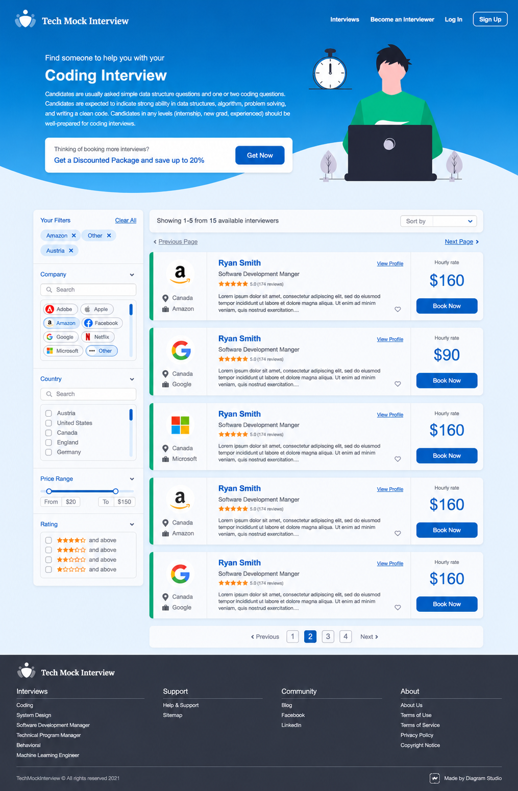First offers page redesign
