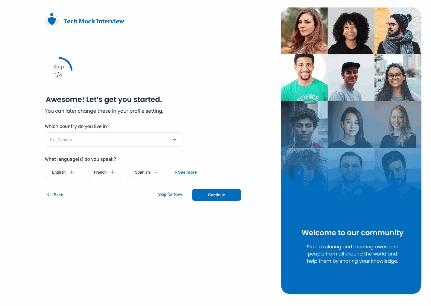 Smooth interviewer onboarding sequence