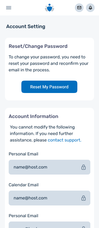 Dashboard mobile settings